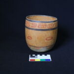 161881.000.001: Palmar Orange Polychrome vase